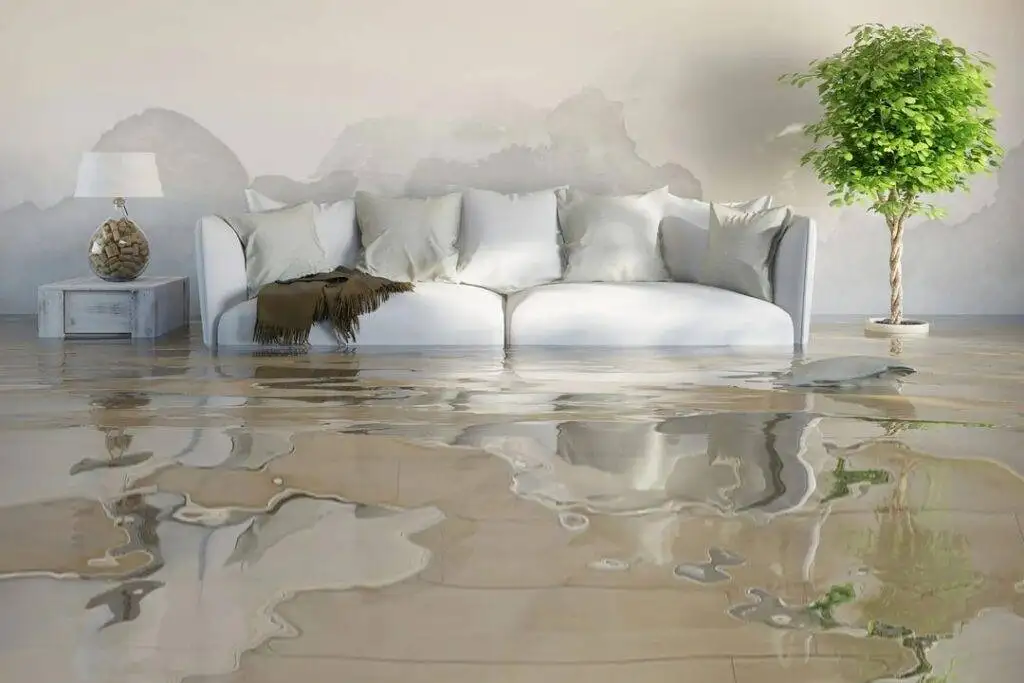 living room flooding