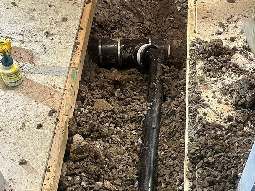 commercial plumbing job sewer